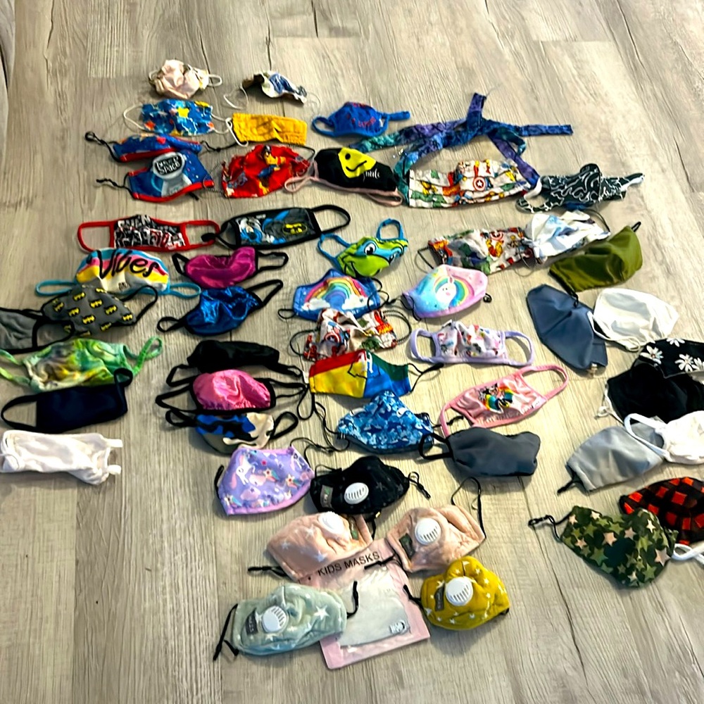 Kids cloth mask LOT w/ a few adult